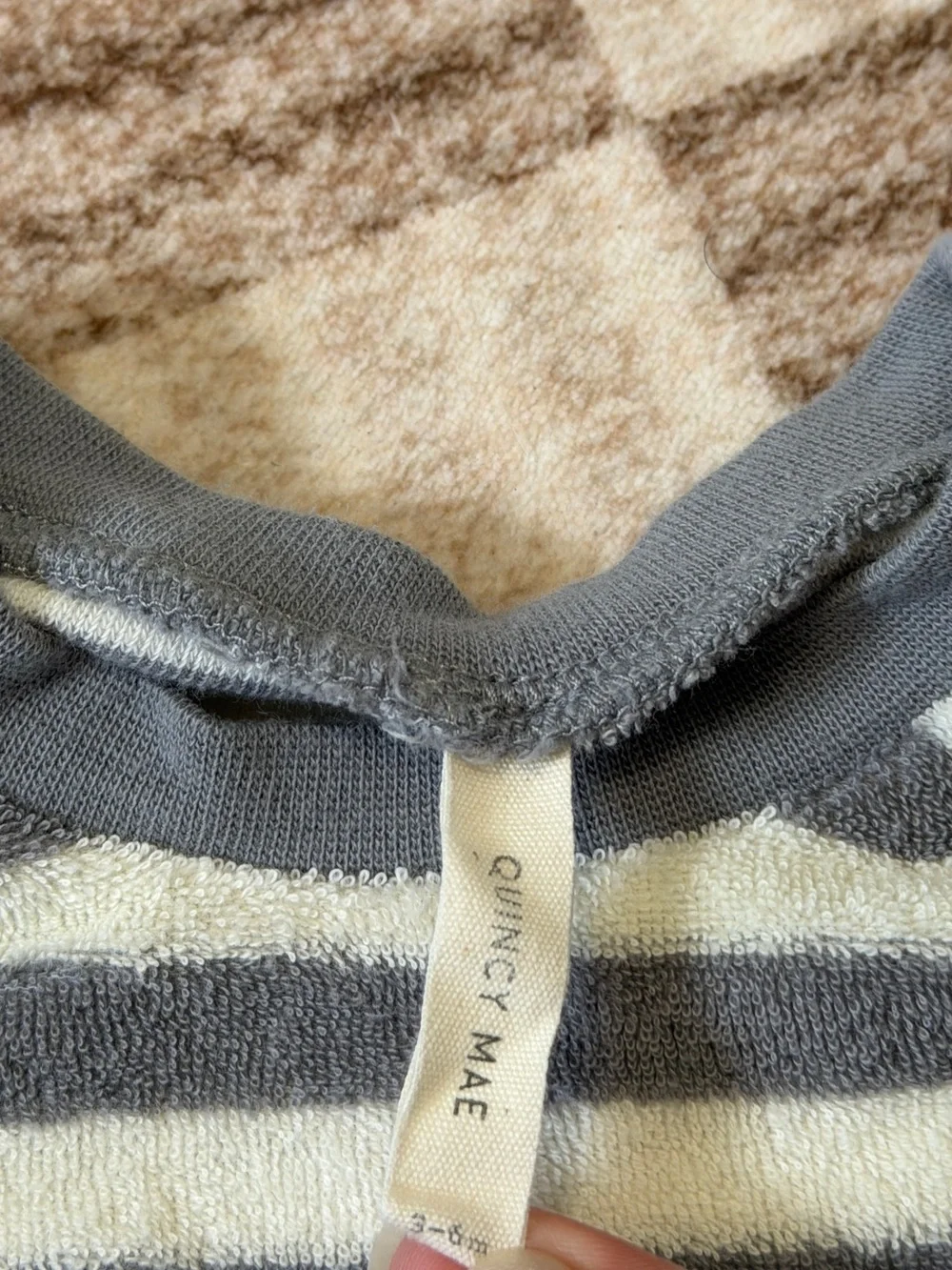 Quincy Mae Striped Matching Terry Set 3-6 Months Baby Outfit